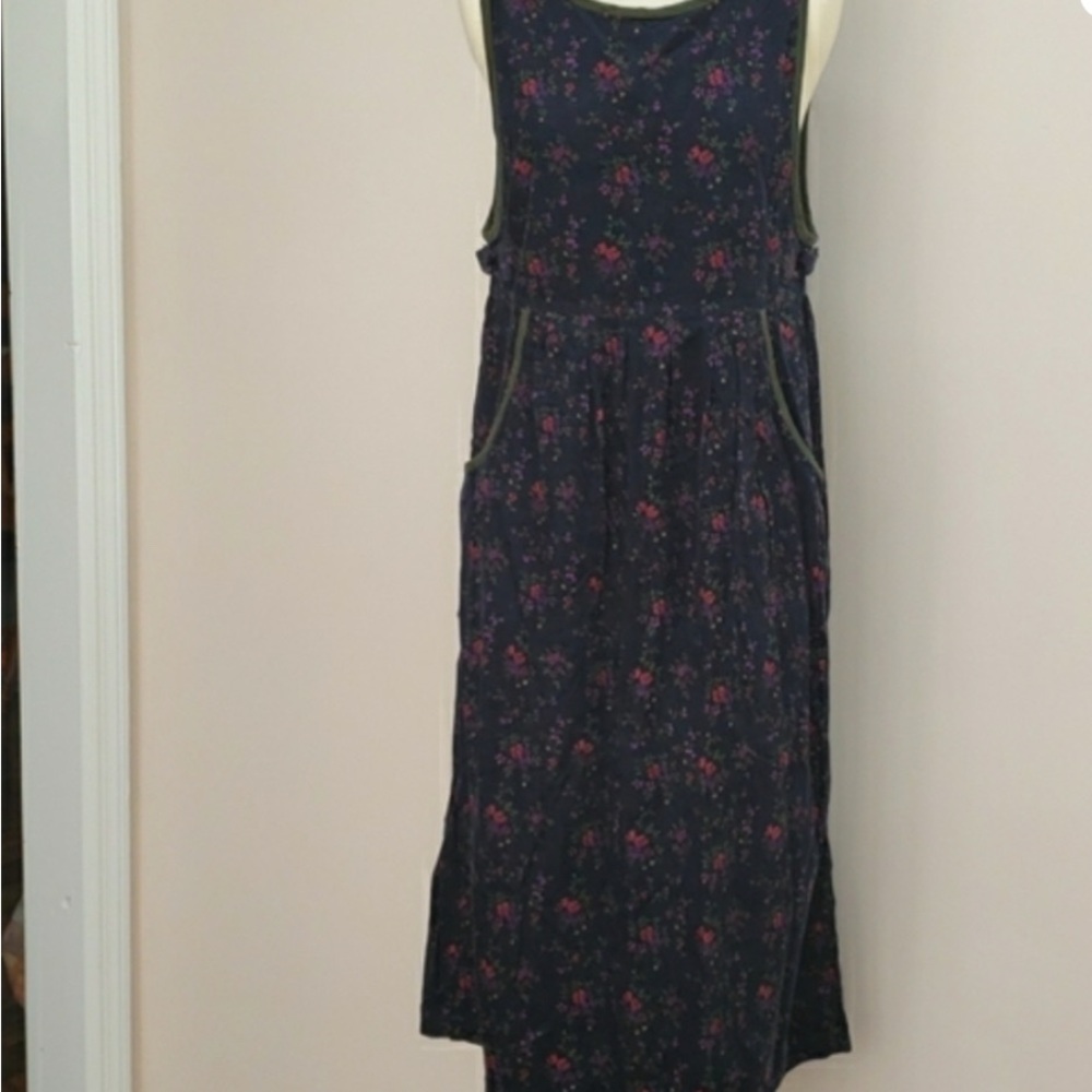 Vintage Real Comfort Floral Sleeveless Dress 100%Cotton